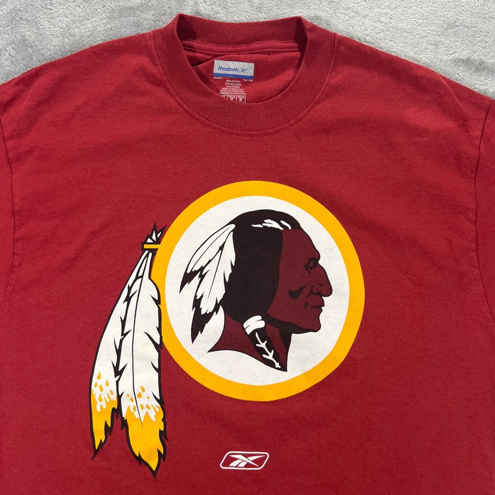 Washington Redskins Graphic 2000s Reebok T Shirt Mens Medium Burgundy Excellent